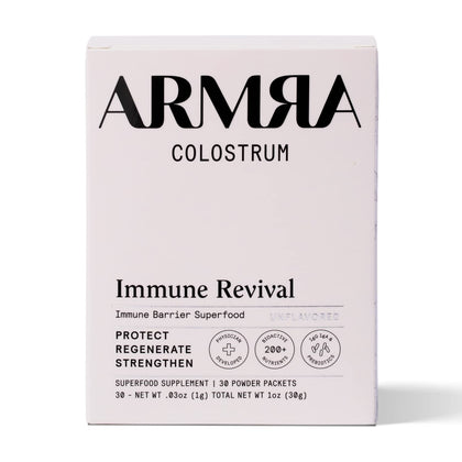 ARMRA Colostrum Premium Powder, Grass Fed, Gut Health Bloating Immunity Skin & Hair, Contains 400+ Bioactive Nutrients, Potent Bioavailable, Keto, Gluten & Fat Free (Unflavored | 30 Servings)