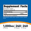 Nutricost Taurine 1000mg Capsules Supplement, 240 Capsules Per Bottle, Non-GMO & Gluten Free