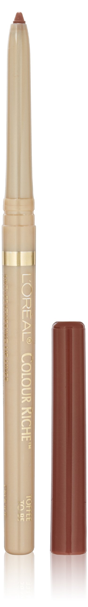 L'Oreal Paris Colour Riche Lip Liner with Omega 3 and Vitamin E, Toffee To Be, 0.007 oz.