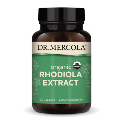 Dr. Mercola Rhodiola Extract, 30 Servings (30 Capsules), Dietary Supplement, Supports Mood and Stress Management, Non-GMO, Certified USDA Organic