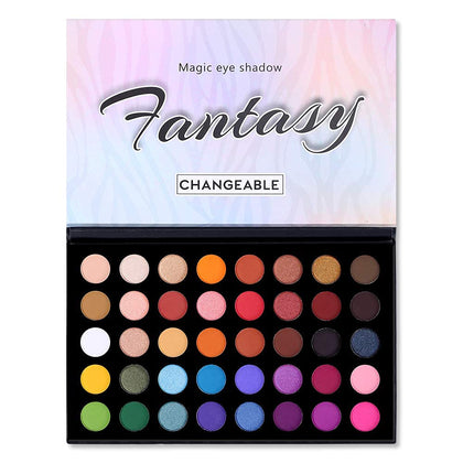 CHARMCODE 40 Colors High Pigmented Shimmer Matte Eyeshadow Makeup Palette Full Spectrum Artist Glitter Metallic Waterproof Creamy Blendable Eye Shadow Cosmetics (Color 1)