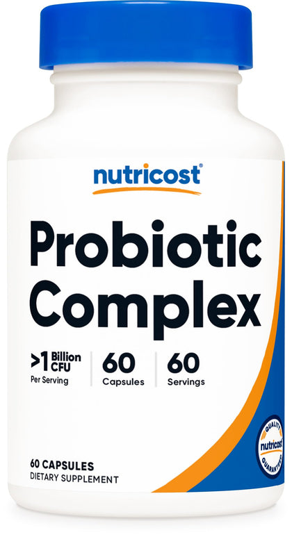 Nutricost Probiotic Complex (>1 Billion CFU) 60 Capsules - Gluten-Free, Non-GMO