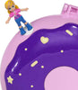 Polly Pocket Playset, Travel Toy with 2 Micro Dolls & Surprise Accessories, Pocket World Donut Pajama Party Compact, Food Toy