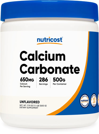 Nutricost Calcium Carbonate Powder 500 Grams