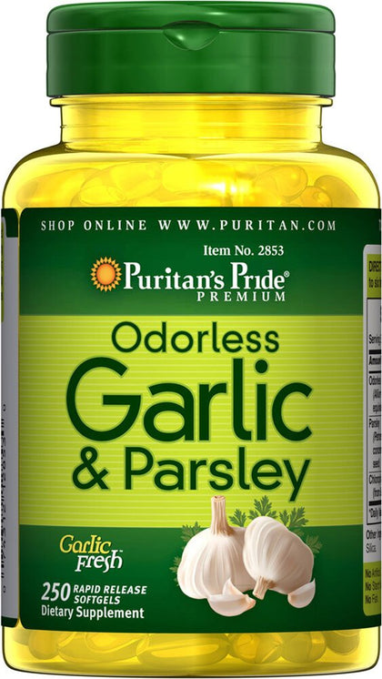 Puritan's Pride Odorless Garlic & Parsley 500 Mg / 100 Mg, 250 Count