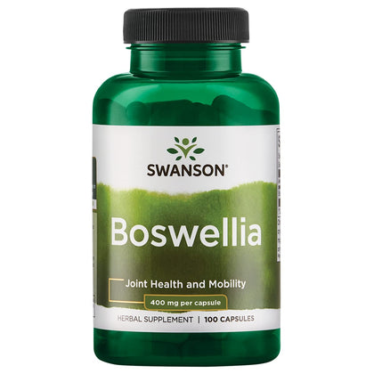 Swanson Boswellia Joint Flexibility Movement Support Ayurvedic Herb (boswellia serrata resin) 400 mg per Capsule 800 mg per Serving 100 Count