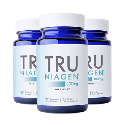 TRU NIAGEN - Patented Nicotinamide Riboside NAD+ Supplement. NR Supports Cellular Energy Metabolism & Repair, Vitality, Healthy Aging of Heart, Brain & Muscle - 30 Servings / 30 Capsules - Pack of 3