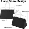 DGAZ Purse Pillow Shaper Insert,Luxury Handbag Tote Shapers, Memory Foam- Fits Birkin 25/30/35/40 Bag (Black, BK30)