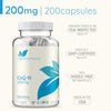 Clear Formulas CoQ10 200mg 200 Capsules Quick Absorption Non-GMO