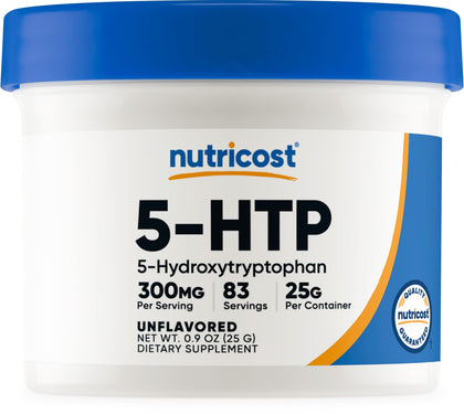 Nutricost 5-HTP Powder 25 Grams (300mg Per Serving) - Gluten Free & Non-GMO, Pure 5-htp