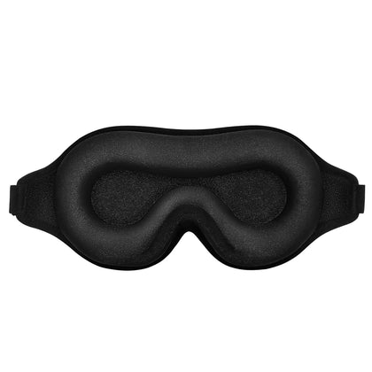 gdluckalways sleep mask adjustable 3d deep contoured sleeping mask ,light blocking blindfold eye mask ,soft eye cover for night sleep, nap,travel, plane, black (used - like new)