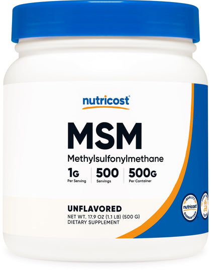 Nutricost Pure MSM Powder 500 Grams (Methylsulfonylmethane)