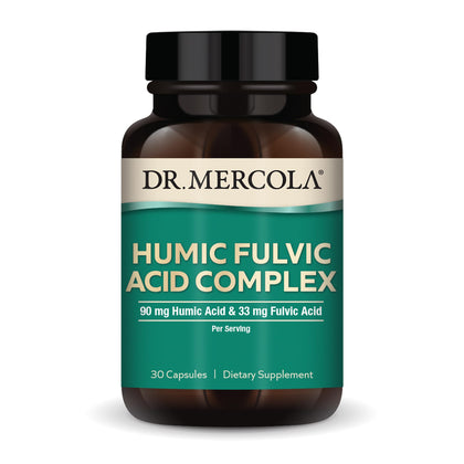 Dr. Mercola Humic Fulvic Acid Complex, 90mg Humic Acid & 33mg Fulvic Acid Per Serving, 30 Servings (30 Capsules), Dietary Supplement, Supports Healthy Digestion, Non-GMO