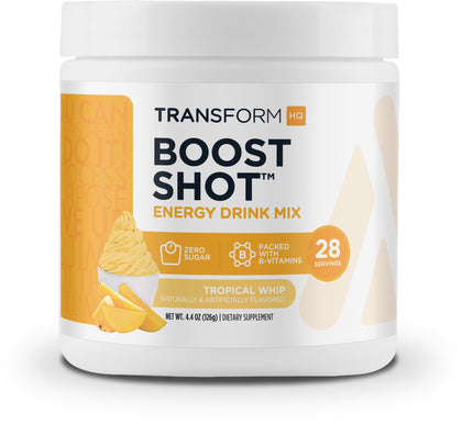 TransformHQ Boost Shot (28 Servings, Tropical Whip) | Energy Without the Crash - Gluten Free, Non-GMO