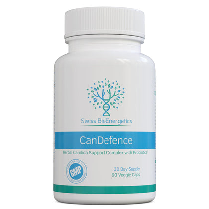 CanDefence - Candida Cleanse Ultimate Extra Strength All-in-ONE Formulation with Caprylic Acid, Probiotics and a synergistic Balance of 11 Different Botanicals - 90 Capsules