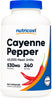 Nutricost Cayenne Pepper 530mg, 240 Capsules - 40,000 Heat Units, Gluten Free, Non-GMO (Expiry 1/01/2027)