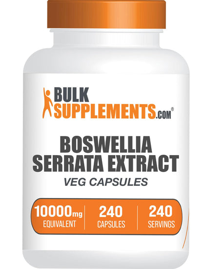 BulkSupplements.com Boswellia Serrata Extract Capsules - Boswellia Serrata Supplement - Frankincense Resin - Boswellia Extract Capsules - 1 Boswellia Capsule per Serving (240 Veg Capsules)