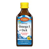 Carlson - Omega-3 + D & K, 1430 mg omega-3s, 2000 IU (50 mcg) D3, 90 mcg K2 as MK-7, Heart Health, Bone Support, Lemon, 200 mL