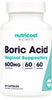 Nutricost Boric Acid 600mg, 60 Capsules - Vaginal Suppository - Non-GMO - for Women