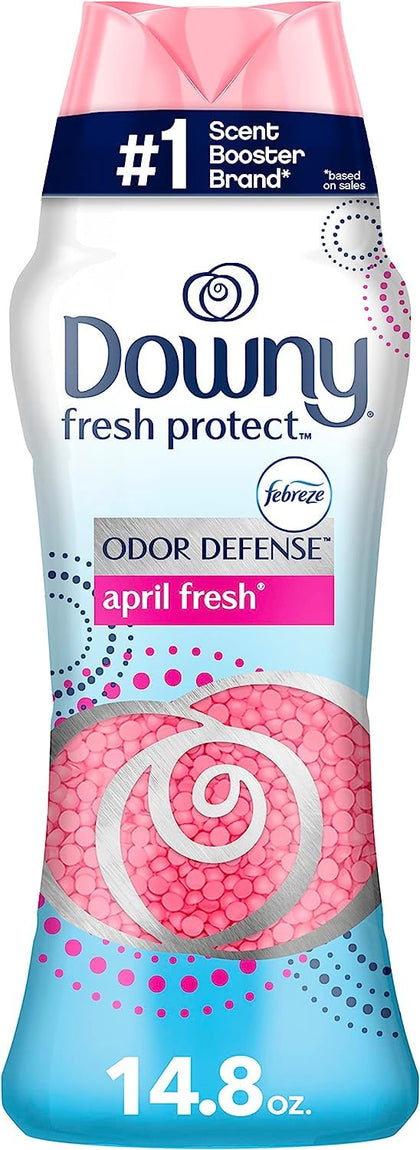 Downy Fresh Protect Laundry Scent Booster Beads for Washer with Febreze Odor Defense, April Fresh, 14.8 oz