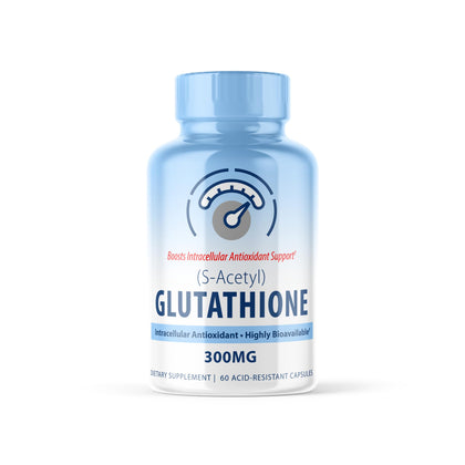 S-Acetyl L-Glutathione 300mg PER Capsule 60 Caps, Extra Strength (Acetylated Glutathione) S Acetyl Glutathione 300mg Acid Resistant Capsules for Bioavailable Absorbtion. Glutathione Gold 300mg