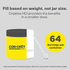 CON-CRET Creatine HCl Powder | Supports Muscle, Cognitive, and Immune Health | Lemon Lime Flavored Creatine (64 Servings)