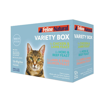 Feline Natural - Grain-Free Pouch Cat Food - Variety Pack