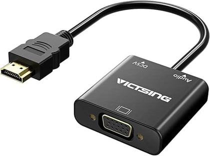 HDMI To VGA With Audio Adapter Black