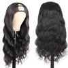 Amella Hair U Part Wig Body Wave Wigs 26 inch Brazilian Remy Human Hair Half Wig For Black Women U Shape Clip In Wig Body Wave U Part Wig Human Hair Extenions 150% Density Natural Black Color