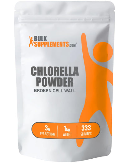 BulkSupplements.com Chlorella Powder - Broken Cell Wall, Green Superfood Powder, Greens Supplements - Vegan & Gluten Free, 3g per Serving, 1kg (2.2 lbs) (Pack of 1)