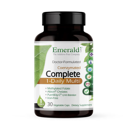 EMERALD LABS Complete 1-Daily Multi - Complete Multivitamin for Men & Women with Vitamin C, Methylated Folate, Whole-Food Blend & More for Immune Support, Bone Health & More* - 30 Vegetable Capsules