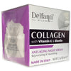 Delfanti-Milano  COLLAGEN with VITAMIN C & ELASTIN  Rejuvenating & Nourishing  Anti-Aging Night Cream  Face and Neck Moisturizer  Made in Italy