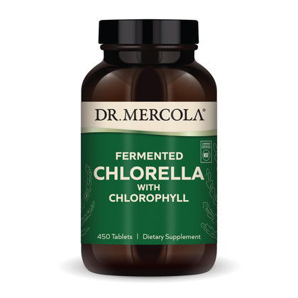 Dr. Mercola Fermented Chlorella with Chlorophyll, 90 Servings (450 Tablets) Dietary Supplement, Supports Immune and Organ Health, Non GMO, NSF Certified