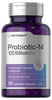 Horbäach Probiotics 120 Billion CFU | 14 Strains with Prebiotics | for Women & Men | 50 Capsules | Vegetarian, Non-GMO & Gluten Free Supplement