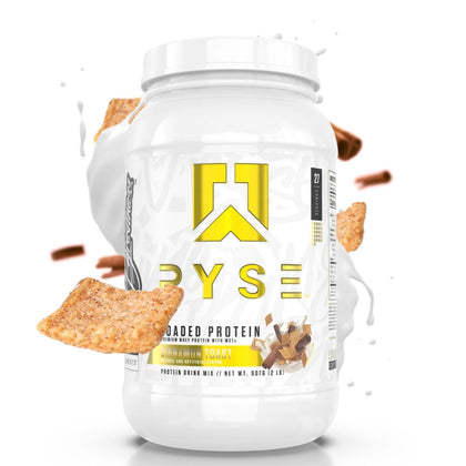 RYSE Up Supplements Loaded Protein Powder | 25g Whey Protein Isolate & Concentrate | with Prebiotic Fiber & MCTs | Low Carbs & Low Sugar | 27 Servings (Cinnamon Toast)