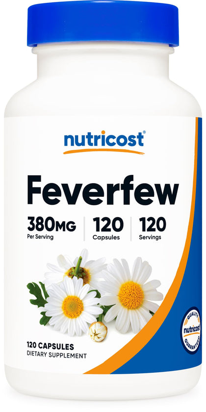 Nutricost Feverfew Capsules 380mg, 120 Capsules, Vegetarian Friendly, Non-GMO & Gluten Free