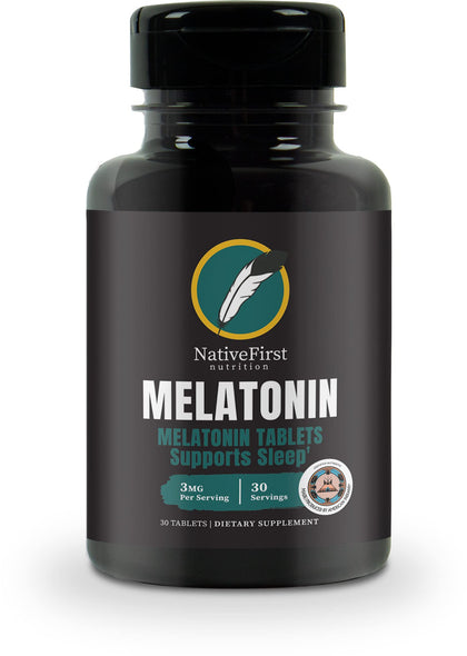 NativeFirst Nutrition Melatonin Tablets, 3 mg, 30 Tablets