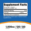 Nutricost Citric Acid 1000mg (1 gram), 120 Capsules - Gluten Free, Non-GMO