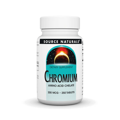 Source Naturals Chromium, Amino Acid Chelate - Dietary Supplement - 250 Tablets