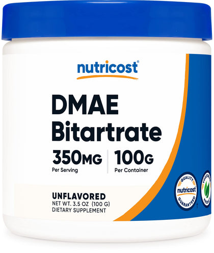 Nutricost Pure DMAE-Bitartrate Powder 100 Grams