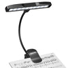 kootek music stand light, clip on piano lights 10 led adjustable neck rechargeable usb orchestra light book lamp