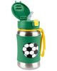 Skip Hop Toddler Sippy Cup with Straw, Sparks Stainless Steel Straw Bottle, Soccer