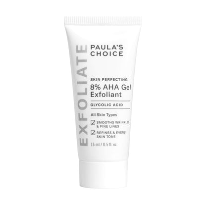 Paula's Choice SKIN PERFECTING 8% AHA Gel Exfoliant with Glycolic Acid Soothing Chamomile & Green Tea, Travel Size Leave-On Gentle Exfoliator, 0.5 oz