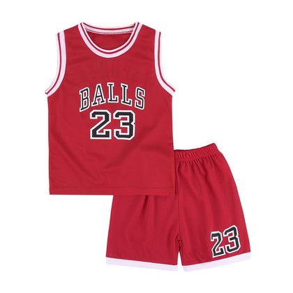 cm c&m wodro toddler kid basketball jersey outfit baby boy girl letters tank top + track shorts sets boy summer clothes (red, 5-6x, 5 years)