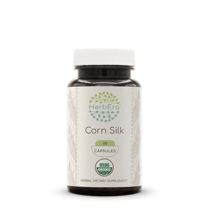 Corn Silk USDA Organic 60 Capsules | Natural Herbal Supplement | Certified Organic Vegetarian Capsules and Organic Corn Silk (Zea Mays) Dried Silk (60 Capsules)