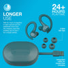 JLab Go Air Sport, Wireless Workout Earbuds, Teal, Featuring C3 Clear Calling, Secure Earhook Sport Design, 32+ Hour Bluetooth Playtime, and 3 EQ Sound Settings