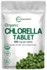 Organic Chlorella Tablets, 500mg Per Tablet, 720 Tabs (360 Grams), 4 Months Supply, Broken Cell Wall, Rich in Vegan Protein & Vitamins, No Filler, No Additives & Non-GMO | Pure Green Algae Superfood (Expiry 11/20/2025)
