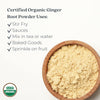 Starwest Botanicals Organic Ginger Root Powder, 1 Pound