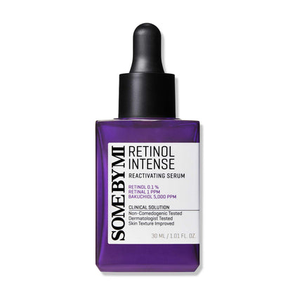 SOME BY MI Retinol Intense Reactivating Serum - 1.01Oz, 30ml - Mild Korean 0.1% Retinol Serum for Face Aging Sign and Glass Skin - Post Acne Marks, Skin Texture and Elasticity Care - Korean Skin Care