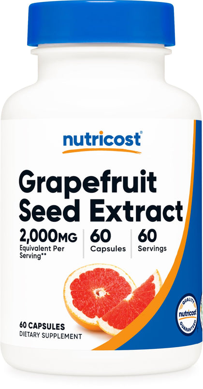 Nutricost Grapefruit Seed Extract 2,000mg, 60 Vegetarian Capsules - Gluten Free, Non-GMO